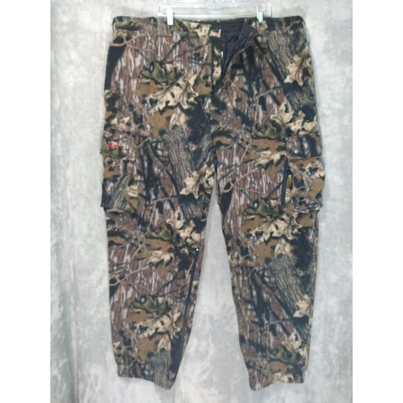 Scent Blocker Pants Mens 3XL Camo Cargo Fleece Real Tree Tapered Leg - Picture 1 of 11
